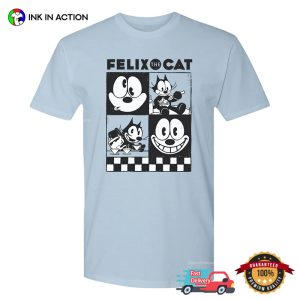 felix the cat Black And White Cartoon Charater T SHirt 2