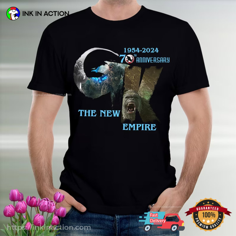 Godzilla Kong The New Empire 70 Anniversary T-shirt Godzilla Kong The New Empire 70 Anniversary T-shirt
