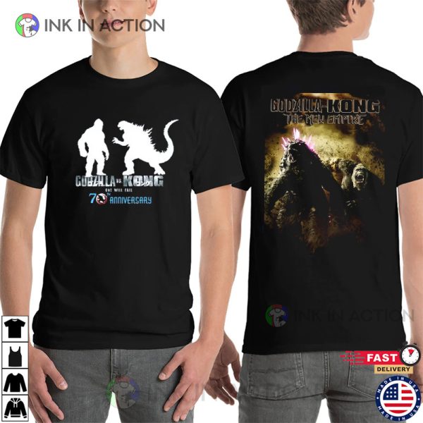 Godzilla x King Kong One Will Fall 70 Aniversary 2 Sided T-shirt