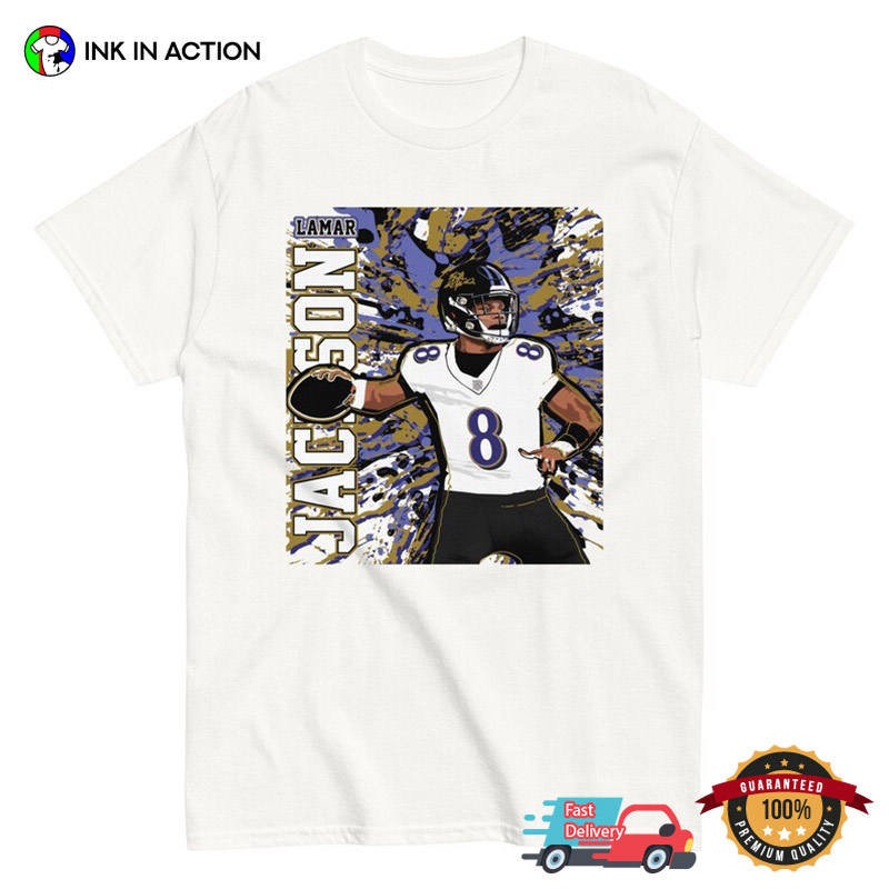 Lamar Jackson Ravens Football Fanart T-Shirt