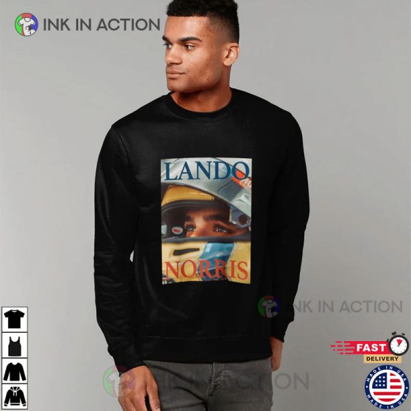 Lando Norris f1 Portrait Vintage T-Shirt