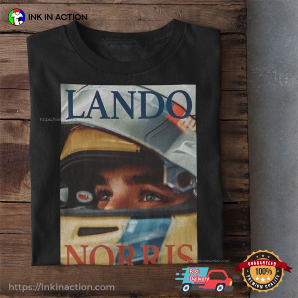 Lando Norris f1 Portrait Vintage T-Shirt