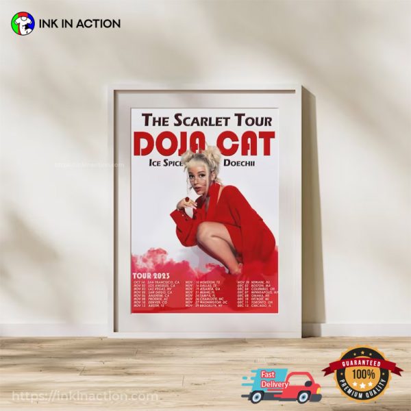 The Scarlet Tour 2023 Doja Cat Fans Wall Decor