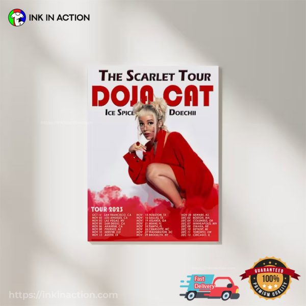 The Scarlet Tour 2023 Doja Cat Fans Wall Decor