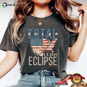 America Total Solar Eclipse 2024 Astronomy Comfort Colors Tee