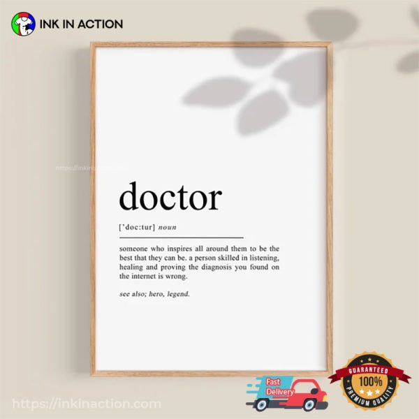 Doctor Definition Poster, Happy National Doctors Day