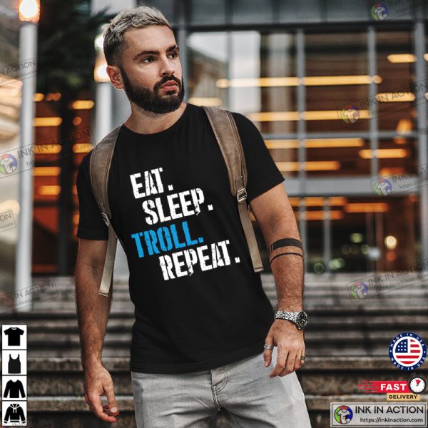 Eat Sleep Troll Repeat Funny April Fool’s Day T-shirt