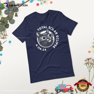 Funny Cat total solar eclipse April 8 2024 T Shirt 3