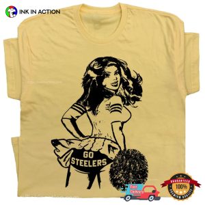 Go Steelers Cheerleader Vintage Football T-Shirt