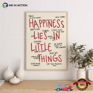 Happiness Lies In Little Things Wall Art