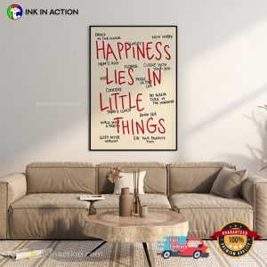 Happiness Lies In Little Things Wall Art