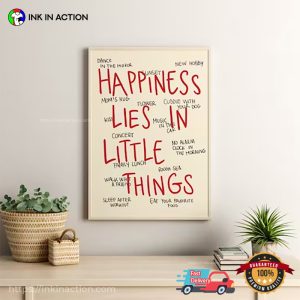 Happiness Lies In Little Things Wall Art 3