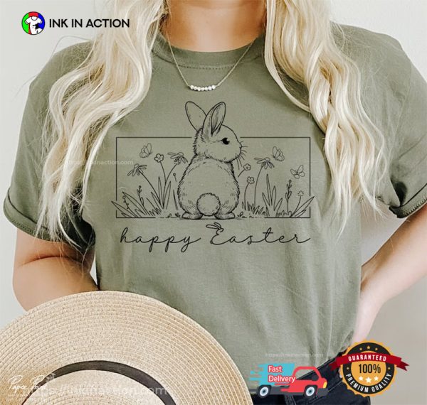 Happy Easter Cute Easter Bunny Comfort Colors T-shirt