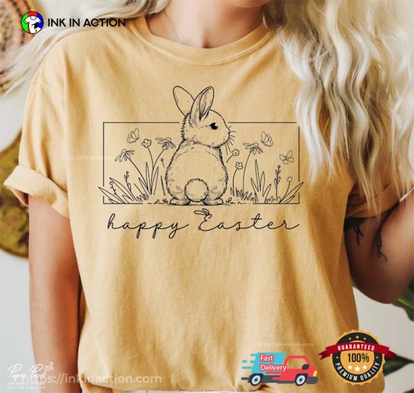 Happy Easter Cute Easter Bunny Comfort Colors T-shirt