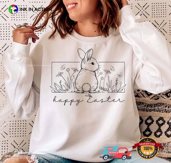 Happy Easter Cute Easter Bunny Comfort Colors T-shirt