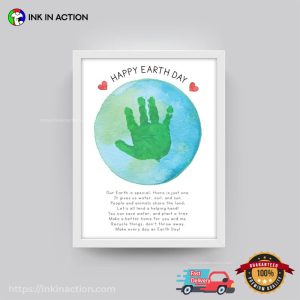 Happy Earth Day 2024 Hand Craft Wall Art