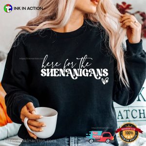 Here For Shenanigans Lucky Patricks Day T Shirt 2
