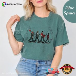 Horror Movie Characters Abbey Road Crossing Inspired Comfort Colors Tee