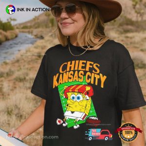 Kansas City Chiefs Spongebob Squarepants T Shirt 3