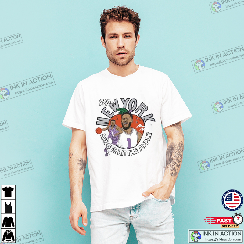 King Of Little Apple Mr. New York Vintage Basketball Tee King Of Little Apple Mr. New York Vintage Basketball Tee