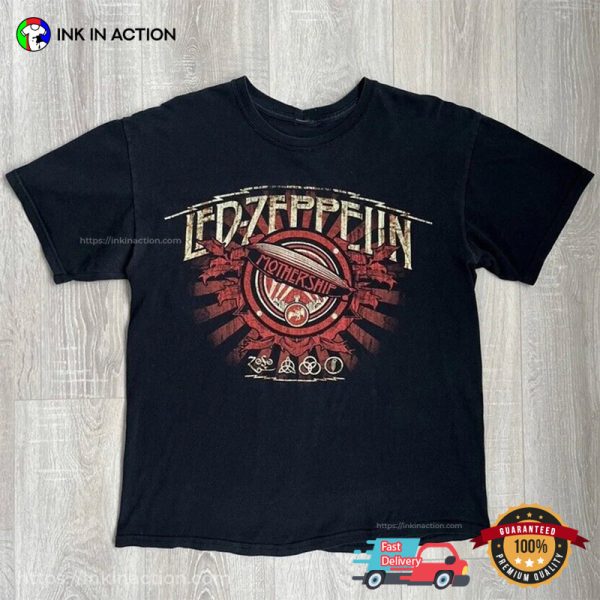 Led Zeppelin Mothership Album Vintage Rock T-shirt