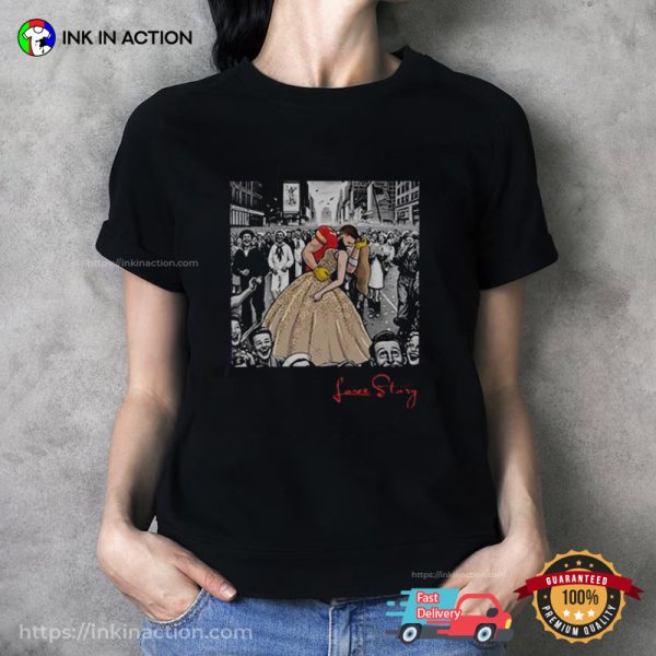 Love Story Travis Kelce Kiss Taylor Vintage 90s T-Shirt