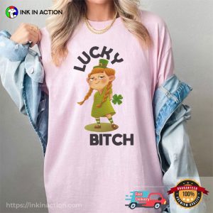 Lucky Bitch funny st patricks day Comfort Colors T Shirt 2