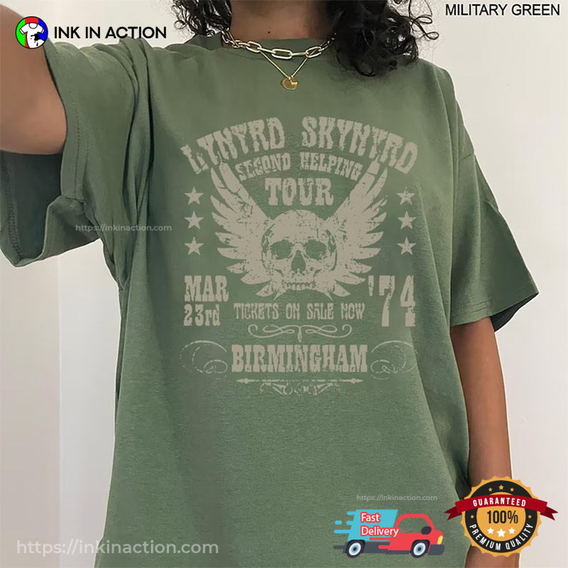 Lynyrd Skynyrd Second Helping Tour '74 Birmingham Comfort Colors Tee