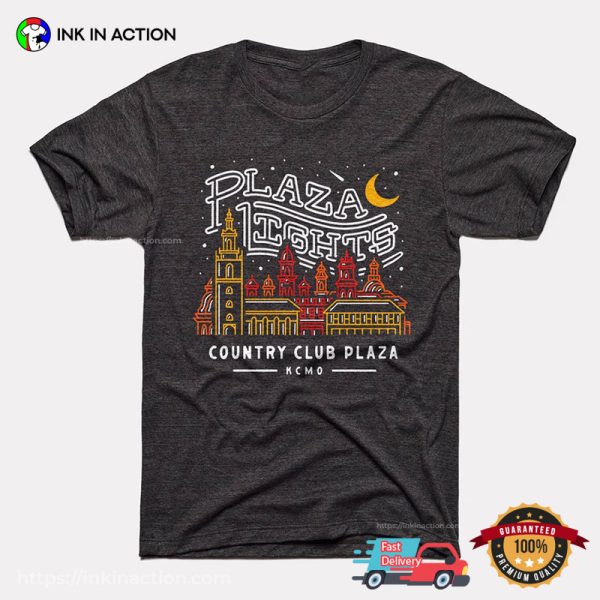 Plaza Lights Country Club Plaza Skyline T-Shirt