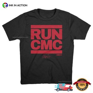 RUN CMC NFL Football San Francisco Christian McCaffrey Signature T-Shirt