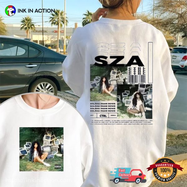 SZA Ctrl Music Album Cover 2 Sided T-Shirt