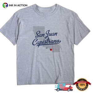 San Juan Capistrano CA Map T-Shirt