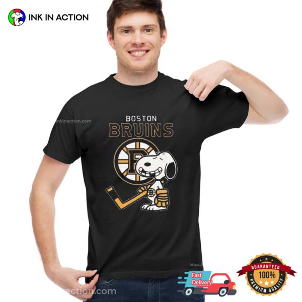 Snoopy Boston Bruins Hockey T-shirt