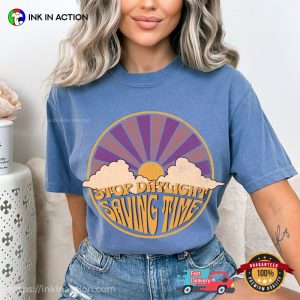 Stop Daylight Saving Time Vintage Comfort Colors T Shirt 2