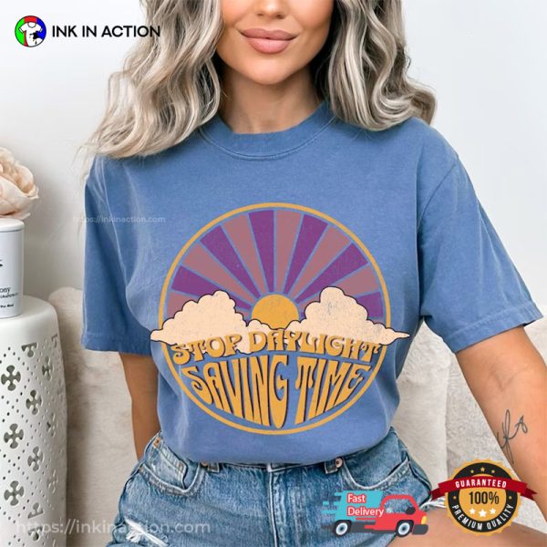 Stop Daylight Saving Time Vintage Comfort Colors T-Shirt