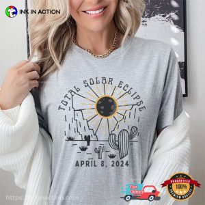 Sunny Moon Total Solar Eclipse 2024 Texas T-Shirt