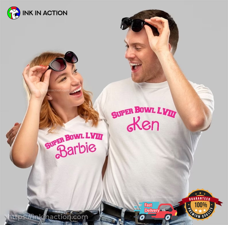 Super Bowl LVIII Barbie And Ken Matching Couple T-Shirt