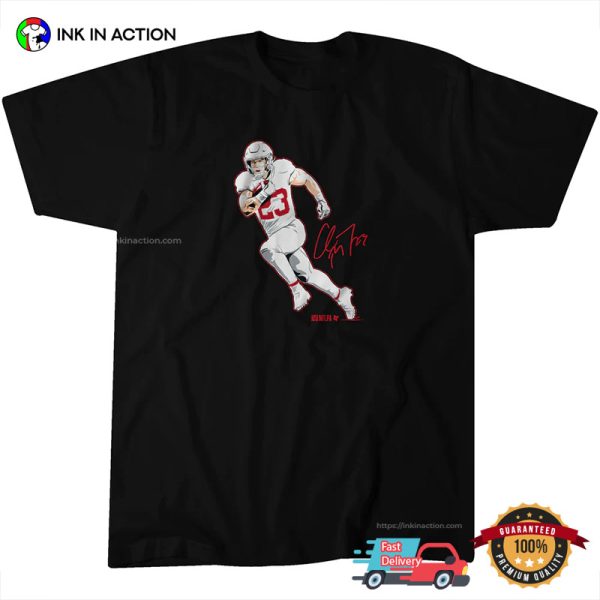 Superstar Pose CHRISTIAN MCCAFFREY NFL San Francisco 49ers Football T-Shirt