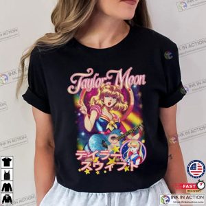 Taylor Moon Anime Graphic Funny Taylor Swift Cartoon T-Shirt