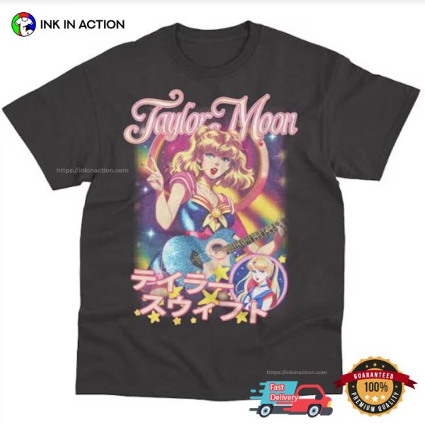 Taylor Moon Anime Graphic Funny Taylor Swift Cartoon T-Shirt