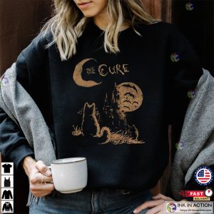 The Cure Cat And Horror Castle 90s T-Shirt 2