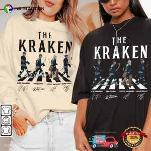 The Kraken Ice Hockey inspired by the abbey road beatles T Shirt 1