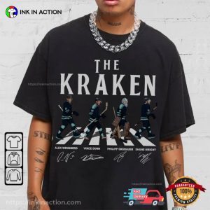 The Kraken Ice Hockey inspired by the abbey road beatles T Shirt 3