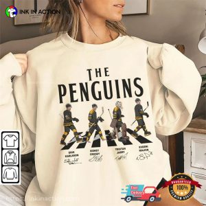 The Penguin Ice Hockey abbey road crossing Inspired T Shirt 1