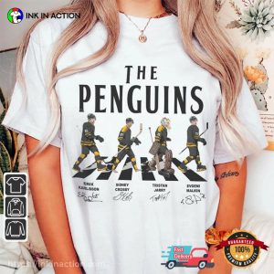 The Penguin Ice Hockey abbey road crossing Inspired T Shirt 2