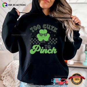 Too Cute To Pinch Retro Lucky Clover T Shirt, happy st patrick's day Apparel 3