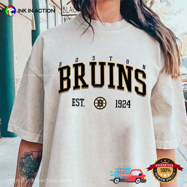 Vintage Boston Bruins ESt 1924 Hockey Fan T-Shirt