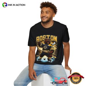 Wild Bear Mascot NHL Bruins Hockey T-shirt