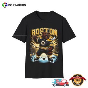 Wild Bear Mascot NHL bruins hockey t shirt 3