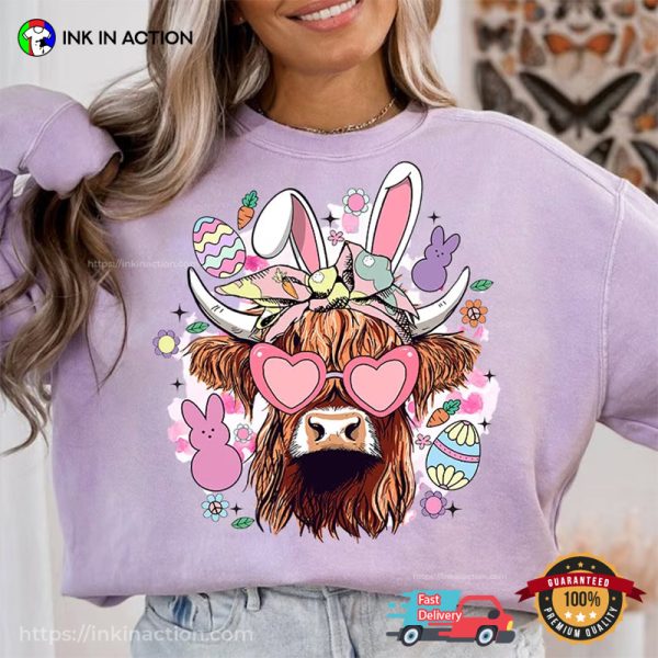 Easter Sunday Highland Cow T-shirt